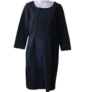 Amy Rigg Elegant Black Long Sleeve Modest Sheath Dress 12